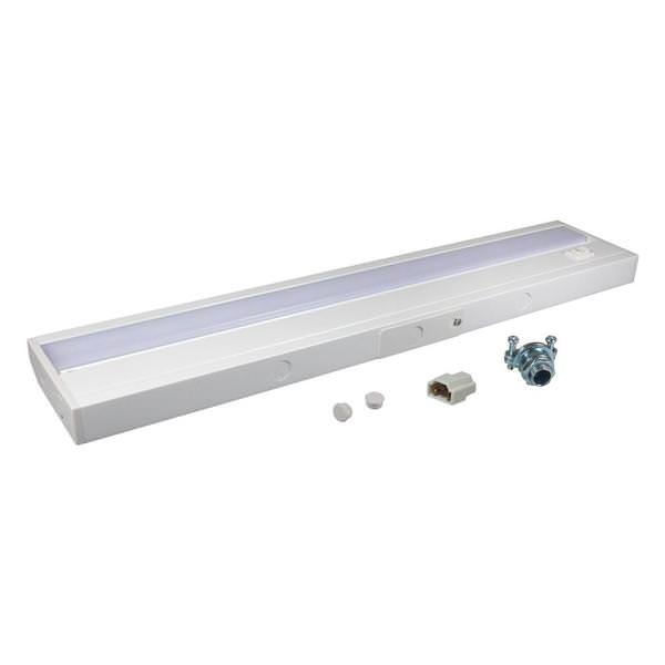 White 18.25" 6 watt 3000K Natural White Hardwire Dimmable LED Under Cabinet Light Fixture